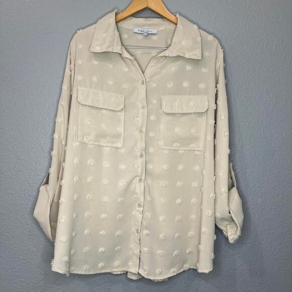 Sweet rain button down blouse - Picture 1 of 6